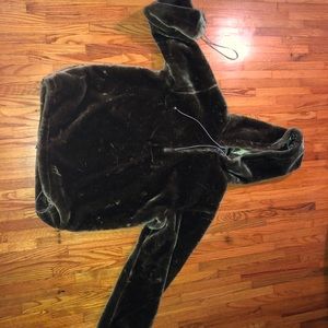 Green Velvet Teddy Bear Sweatshirt